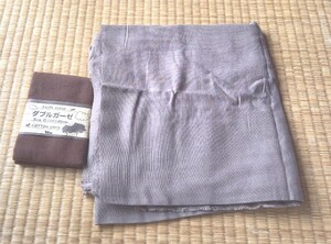 新品 未使用 ユザワヤ ダブルガーゼ 生地 ココア 茶色 ガーゼ コットン