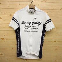 ◎lecoq ルコック◆サイクリングジャージ 半袖Tシャツ ドライ 速乾 自転車◆メンズ 白 Sサイズ◆A99323_画像1