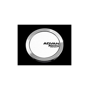 【メーカー取り寄せ】ADVAN Racing センターキャップ FULL FLAT ホワイト 直径:73ミリ 4個セットの画像1