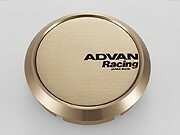 【メーカー取り寄せ】ADVAN Racing センターキャップ FLAT ライトゴールドアルマイト 直径:63ミリ 4個セット