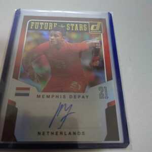 メンフィス・デパイ　Memphis Depay　99枚限定 2015 Panini Donruss Future Stars Signatures Auto 直筆サインカード