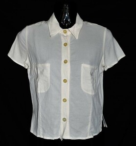 *GIORGIO ARAMNI GOLF * Armani Golf * comfortable. is good rayon & cotton material. stylish ivory. short sleeves shirt 40