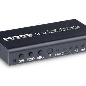 HDMI 切替器 音声分離器 4K/60Hz HDR対応 2入力1出力