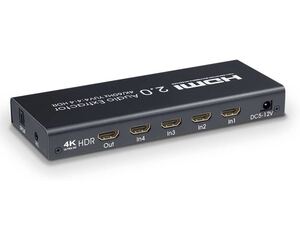 HDMI 切替器 音声分離器 4K/60Hz HDR対応 4入力1 出力