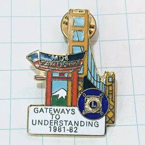 送料無料)GATEWAY TO UNDERSTANDING 昭和レトロ ライオンズクラブ 記念 ピンバッジ PINS ピンズ A08680