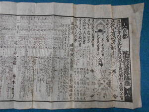 即決　1846（弘化3）年『京暦　天保壬寅元暦　』アンティーク、天文暦学書、江戸期和本　八卦卜占、陰陽師 、二十八宿、七十二候、日蝕