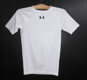 美品 UNDER ARMOUR アンダーアーマー 20ss UA HEATGEAR 吸汗速乾 ドライ コンプレッションシャツ SM 白