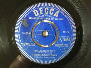 〇ROLLING STONES, Aマークデモ, IT'S ALL OVER NOW, UK DEMO SAMPLE PROMO F 11934