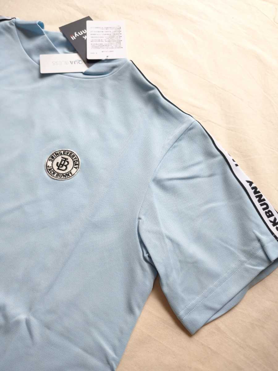 ブルー 6サイズLL モックネックシャツ ジャックバニー 新品 ゴルフ