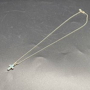 AGATHA Agata necklace light blue Stone Cross Agata NO.10