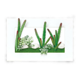 3Dアート多肉植物 造花 壁掛け ミニ 光触媒 W392A40-40