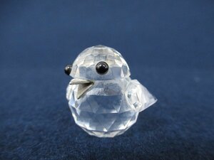 hK7581 Swarovski/スワロフスキー「クリスタルガラス 小鳥 オブジェ」インテリア 置物 デザイン