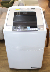 HITACHI/日立 洗濯乾燥機 シャンパンカラー BW-D8SV 2014年製 洗濯/8kg 乾燥/4.5kg 自動おそうじ/黒カビ予防/シャワービート洗浄 中古