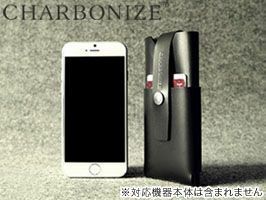 スマホケース Charbonize レザー ウォレットタイプケース for iPhone 6(ブラック)