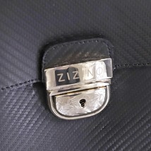 本物 イタリア ZIZINO 雑誌LEON掲載 『ちょい旅バッグ』 カーボンレザー メンズバーキン キャリーバッグ ブラック トロリーケース ジジーノ_画像8