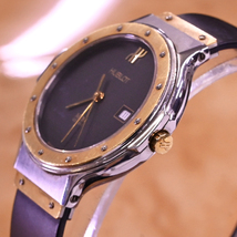 本物 美品 ウブロ K18コンビゴールド MDM クラシック ウォッチ 腕時計 純正ラバーベルト K18コンビDバックル HUBLOT_画像4