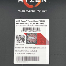 ★新品★ CPU AMD Ryzen Threadripper 1950x CPU コア数 16 スレッド数 32 最大ブースト・クロック 最大 4.0GHz _画像9