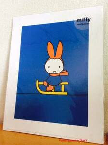 [ Mini постер 016] Dick * bruna Miffy /... .. ... Chan / зима снег санки игра /Dick Bruna Miffy ребенок часть магазин интерьер подарок 