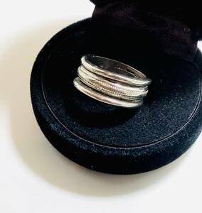 Серебряное кольцо с винтажным импортом с чувством прозрачного