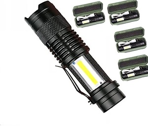 【E113‐1個】新品 USB充電式懐中電灯 作業灯 XPE+COB LED 強力 超小型 軍用 防災 点滅 停電灯 高輝度 ハンディライト 伸縮ズーム