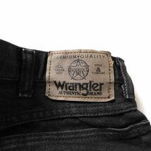 90's ラングラー 85900 先染めブラック ストレッチ デニムパンツ 黒 (36×29) ストレート 90年代 旧タグ オールド Wrangler 希少 レア_画像6