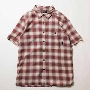 10's patagonia パタゴニア オーガニックコットン シャドーチェック 半袖シャツ (M) A/Cシャツ オンブレー 2011年モデル メンズ 52921