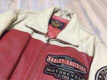 希少 Harley-Davidson ハーレーダビッドソン 豪華 装飾 羊革 中綿 ライダースジャケット men's L_画像6