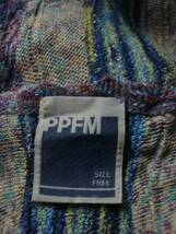 格安廃版レアモデルかっこいい・PPFM(ペイトンプレイス)・高級ラメ糸混合多色使いの縦織柄系地・プルオーバー系ベスト SIZE:FREE_画像3