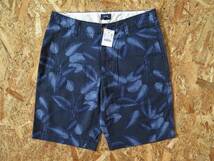 新品☆本物 J.CREW LINEN COTTON BEACH SHORT リーフ柄 ショーツ W29 ジェイクルー USA限定モデル TROPICAL_画像1