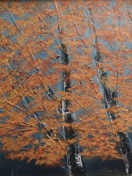 National Art Association Haruyoshi Tada, The Whispers of the Trees, Autumn of the Beech Trees, Oil painting, F10:53, 0cm×45, 5cm, Unique item, New high-quality oil painting with frame, Autographed and guaranteed to be authentic, Painting, Oil painting, Nature, Landscape painting