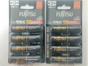 FUJITSU　単3形ニッケル水素充電池4本パック　HR-3UTHC4B　2パックセット（8本）