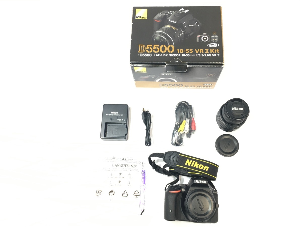 極上 Nikon D5500 レンズキット ブラック おまけ多数 ライブ配信可 ...