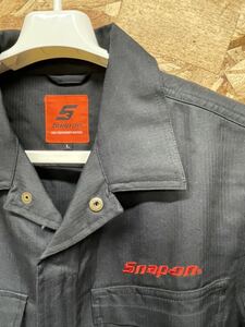 新品 Snap-on スナップオン ツナギ ブラック 黒 L 正規品 刺繍入り 長袖