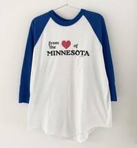 80's I LOVE MINNESOTA ベースボール Tシャツ L スーベニア ミネソタ USA製_画像2