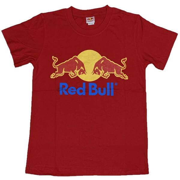 [並行輸入品] Red Bull レッドブル ブランドブルー ロゴ プリントTシャツ (レッド) M