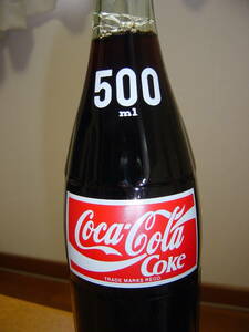 コカコーラ 500ml ボトル 瓶（日本ボトル・未開封・美品）沖縄 赤ラベル 