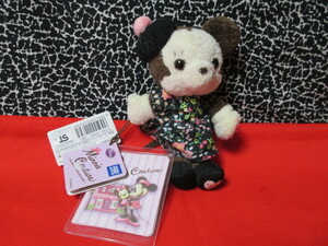 * Disney Takara Tommy a-tsu minnie kchu-ru small floral print One-piece strap tag equipped Minnie Mouse soft toy beret 