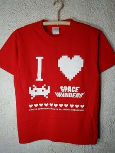 ｎ7334　美品　seventeen VergleBee　17/-　I　　SPACE INVADERS　スペース　インベーダー　デザイン　tシャツ　人気　送料格安