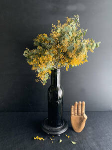 フランス パリ 19世紀後期 トリュフ オイル ボトル 32cm ワイン グラス 花器 一輪挿し 植物 花瓶 花入れ 美術 骨董 アンティーク