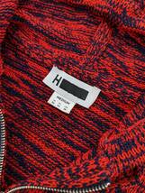 H BEAUTY&YOUTH UNITED ARROWS MERCE COTTON ZIP HOODIE KNIT ニット 1213-105-3370 RED M コットン パーカー エイチ アローズ_画像8