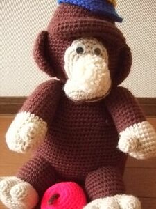  braided ...se82# Gorilla. knitting * soft toy hand made 