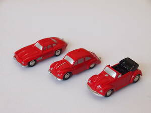 Schuco Schuco piccolo пикколо 1:90 Mercedes-Benz 300 SL & Volkswagen Beetle & Volkswagen Beetle Cabriolet 3 шт. комплект дерево в коробке 