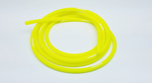 シリコンバキュームホース　Φ3mm　１Ｍ　エアブースト配管　蛍光色　イエロー　黄色