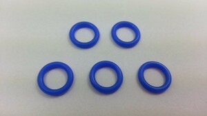O-リングシール　内径11ｍｍ　厚み2ｍｍ　シリコンコム　耐油 耐熱　5個　青