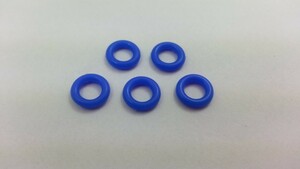 O-リングシール　内径7ｍｍ　厚み2ｍｍ　シリコンコム　耐油 耐熱　5個　青