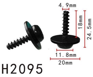 メタル タッピングスクリュー VW系 ネジ径4.9mm 長さ18mm PF-H2095