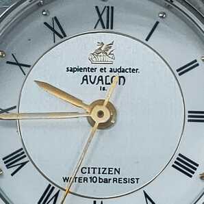 CITIZEN AVALON シチズン アバロン GN-4W-S 腕時計 3針 アナログ 純正 ベルト アンティーク時計 シルバーカラー ゴールドカラーの画像3