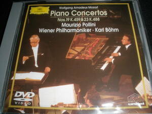 DVD ポリーニ ベーム モーツァルト ピアノ協奏曲 23番 19 ウィーン・フィル 管弦楽団 459 488 Mozart Piano Concertos Pollini Bohm