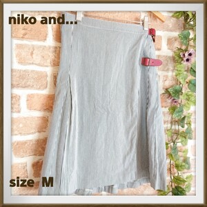 【niko and...】ニコアンド 膝丈 巻きスカート ラップスカート サイズM