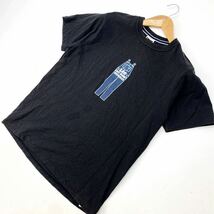 リー ☆ Lee ジョルトデニム ロゴ Tシャツ ブラック 黒 M オールド アメカジ 古着MIXスタイル トップ デニムブランド 腹に薄じみ■FE168_画像1